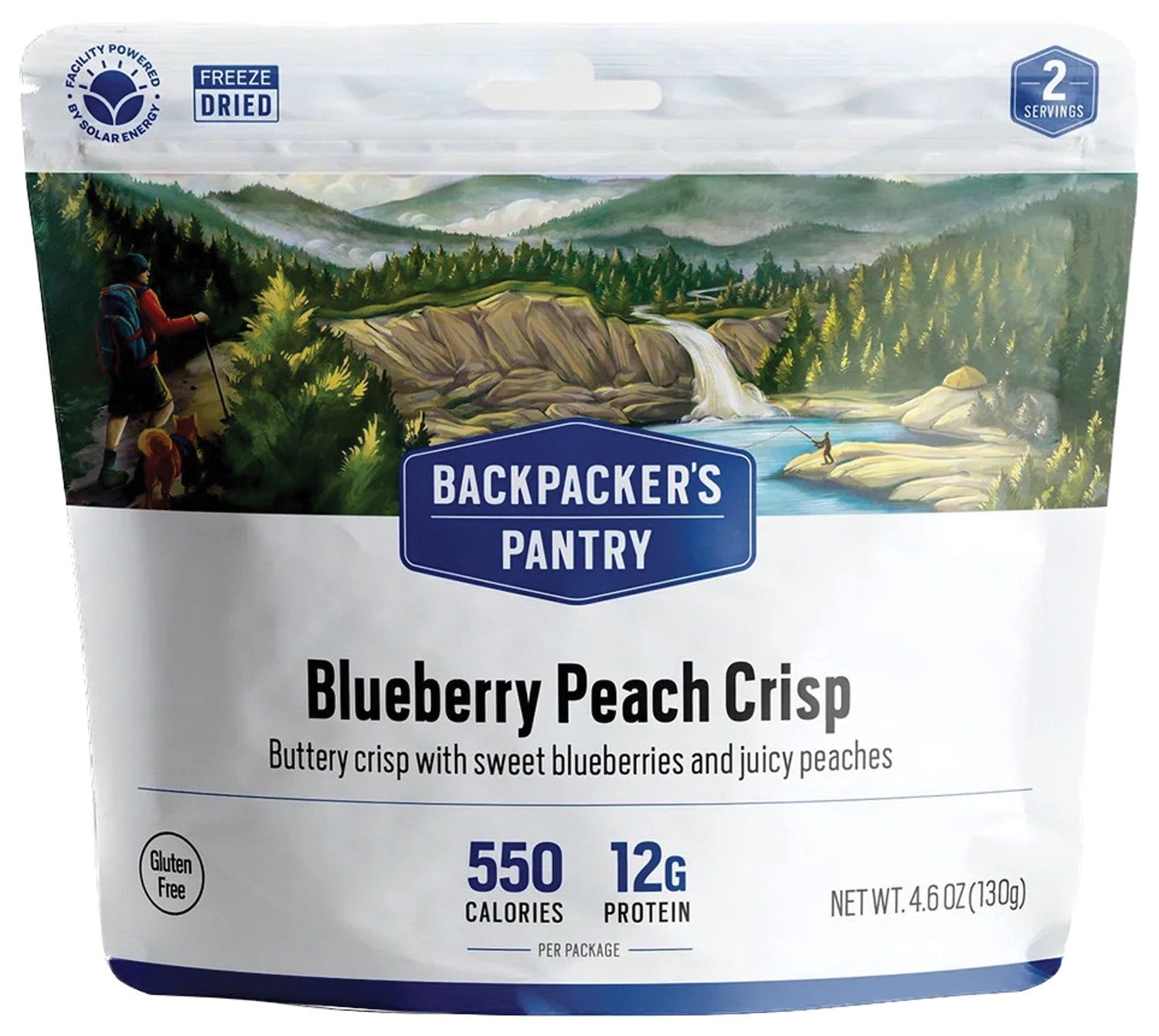 Backpackers Pantry Blueberry Peach Crisp - 2 Pack | Freeze-Dried Dessert for Camping, Hiking & Backpacking | Lightweight & Easy to Prepare Outdoor Meal