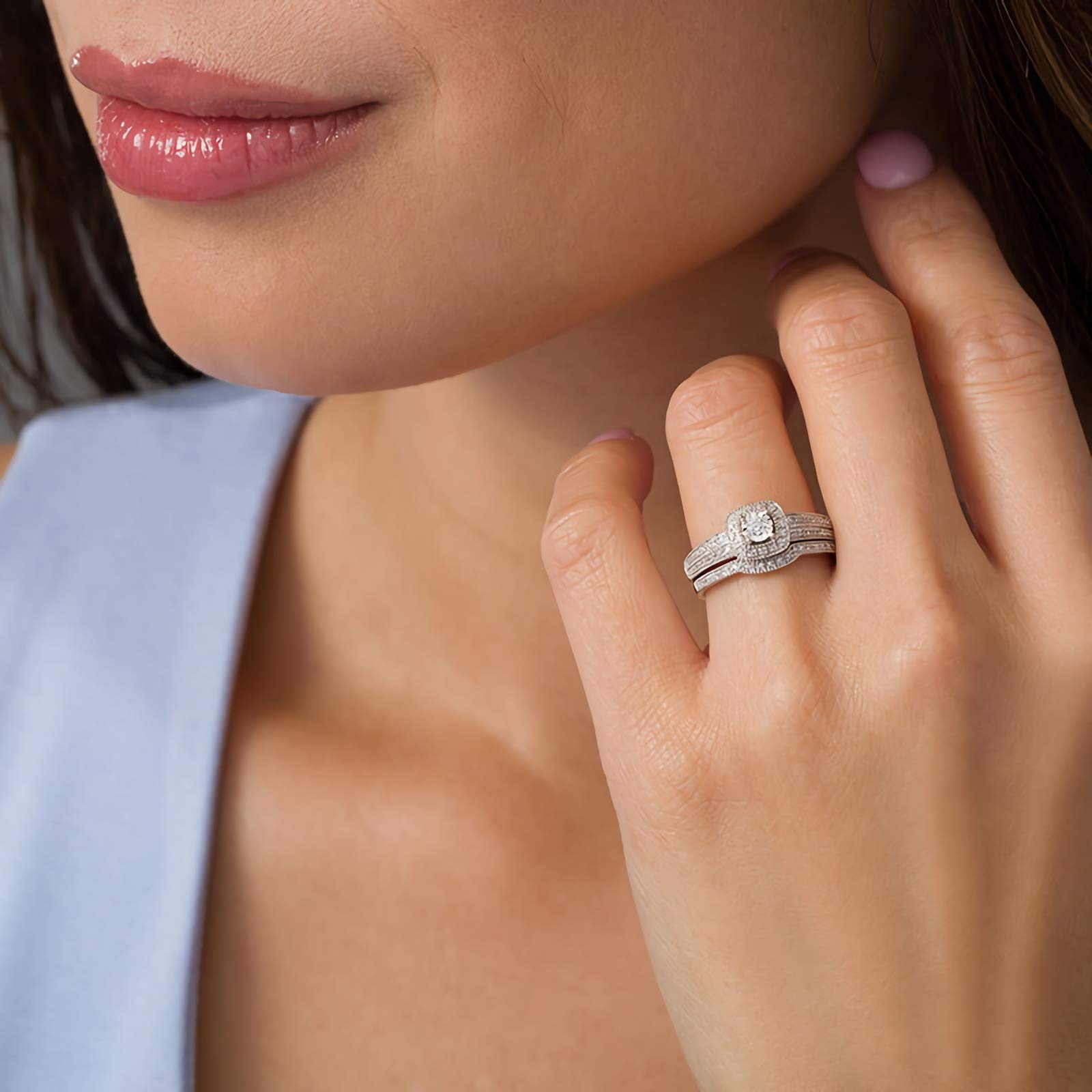 Moissanite Engagement Rings for Women - 10K 14K 18K Gold Wedding Ring Set, Platinum Plated Silver Bridal Jewelry (4 Styles) - Perfect for Proposals, Anniversaries & Special Occasions