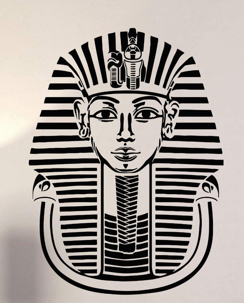 Pharaoh King Tutankhamun Wooden Rubber Stamp - Ancient Egypt Custom Address Stamp for DIY Crafts, Letters, Diary & Scrapbooking | Perfect for Vintage Envelopes, Gift Wrapping & Historical Projects