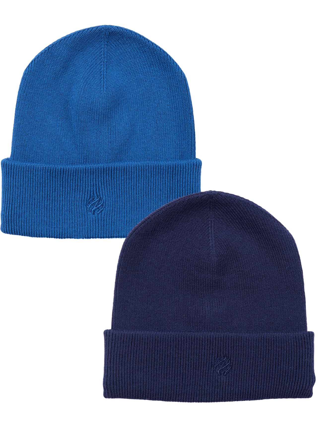 2 Pack Kids Beanie Hats for Boys & Girls - Warm Stretchy Knitted Winter Hats for Toddlers - Soft Cuffed Knit Cap for Cold Weather - Perfect for Snow Play, Outdoor Activities & School Winter Wear