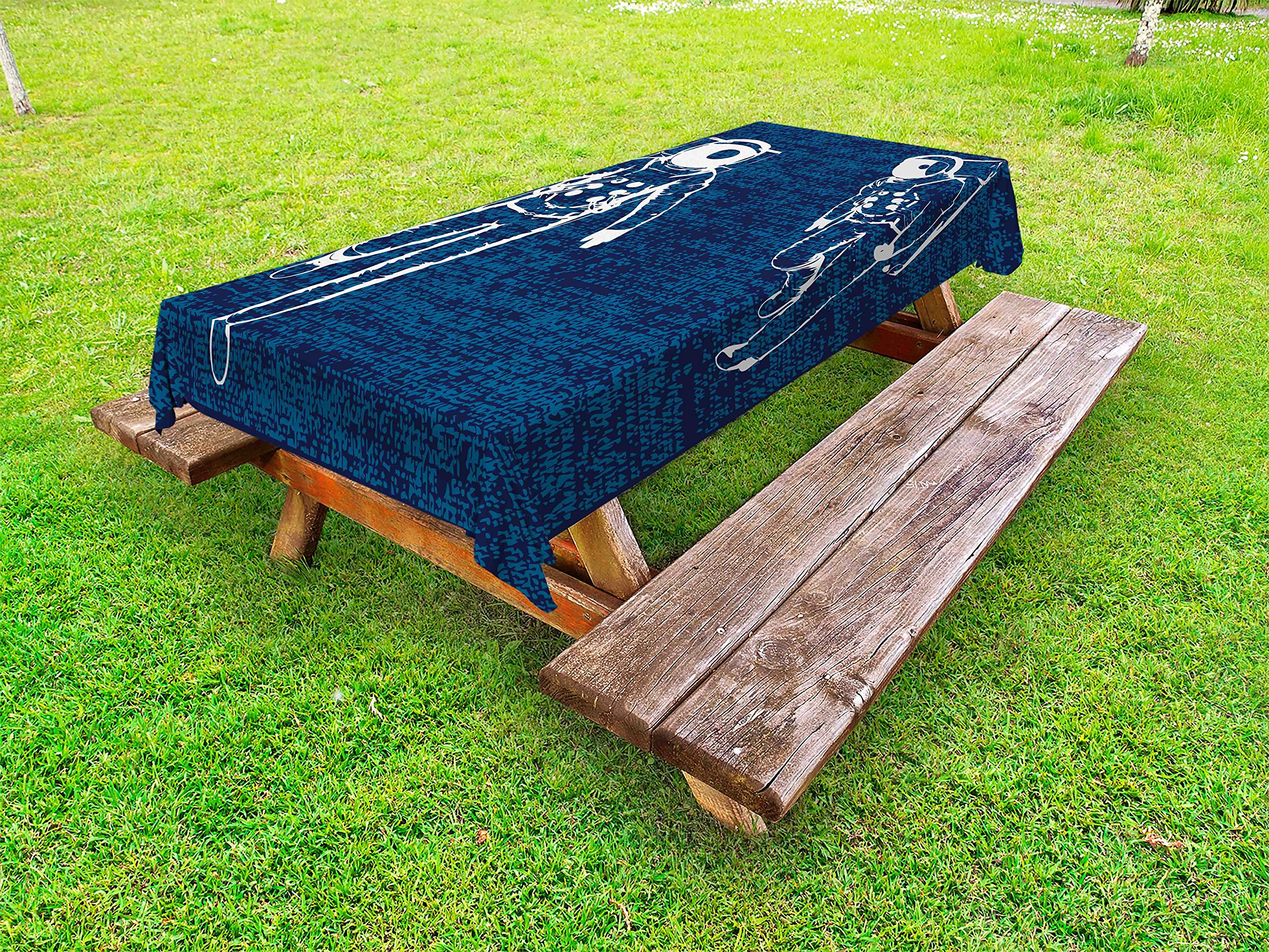 Ambesonne Astronaut Themed Outdoor Tablecloth - 58