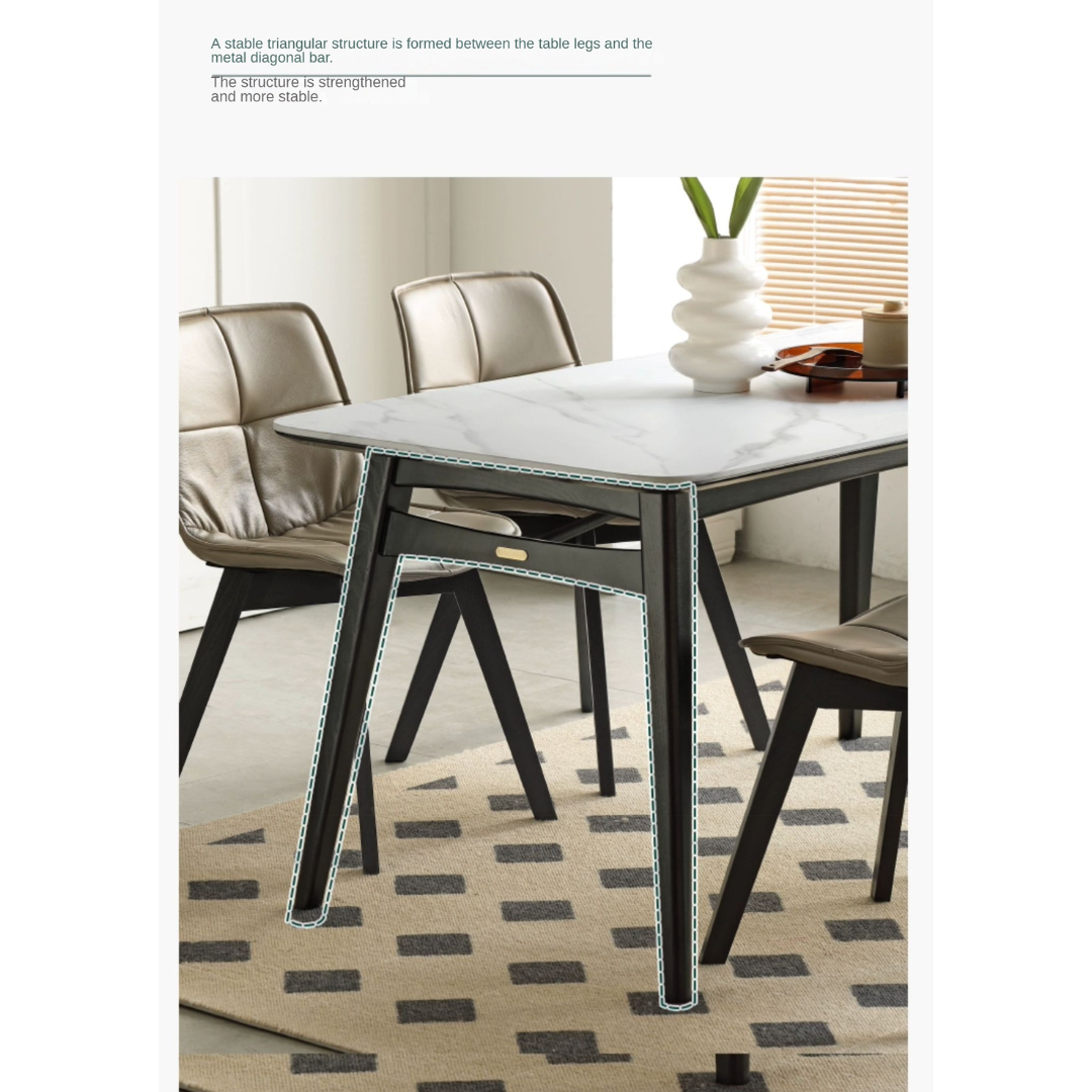 Solid Oak Wood Luxury Dining Table - Elegant & Durable for Formal Dining Rooms, Kitchens, and Entertaining Spaces