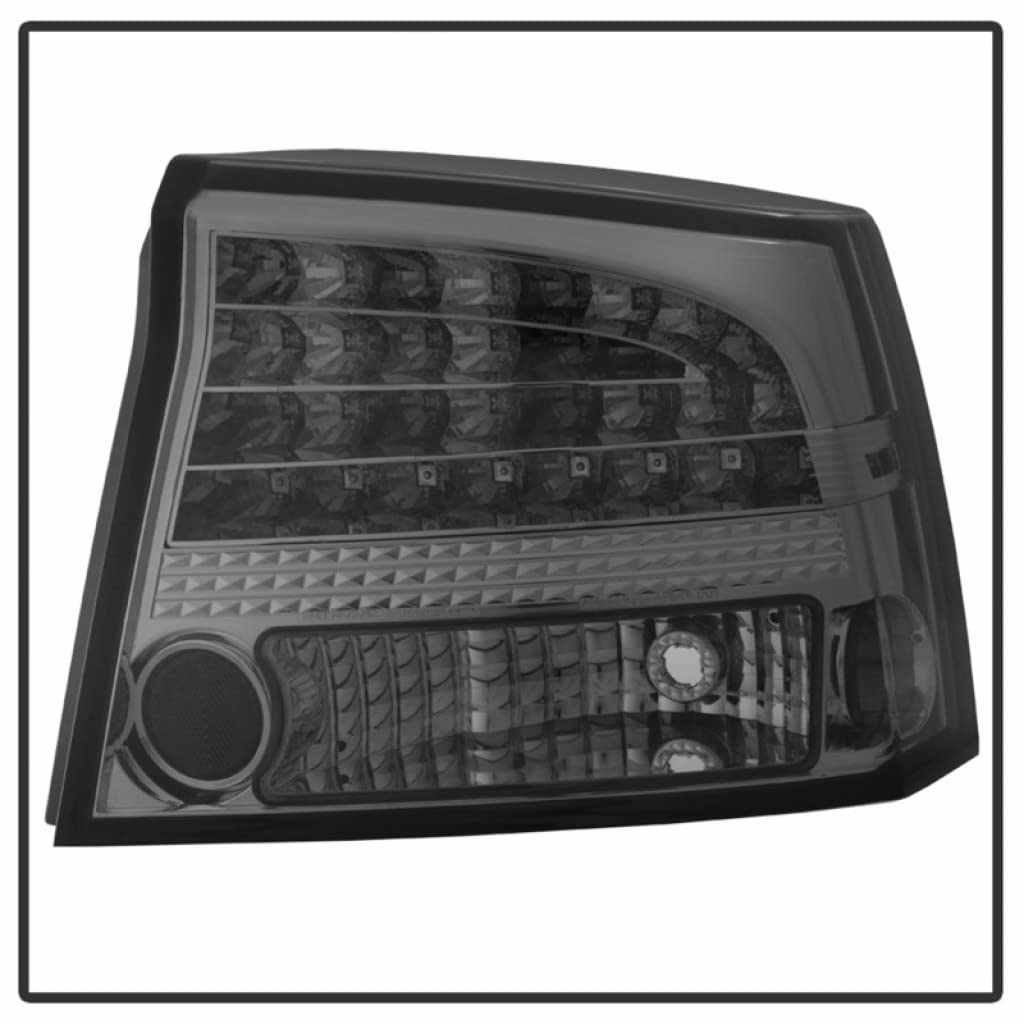 2006-2008 Dodge Charger LED Smoke Tail Lights Pair - Spyder ALT-YD-DCH05-LED-SM (5002310) | High-Performance Replacement for Night Driving & Custom Car Styling