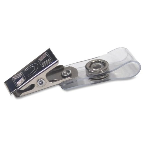 Wholesale CASE of 10 - Advantus Badge Clip with ID Badge Holder & Clear Strap (100/BX, Clear) - Perfect for Office, Security, Healthcare & Event Staff Identification