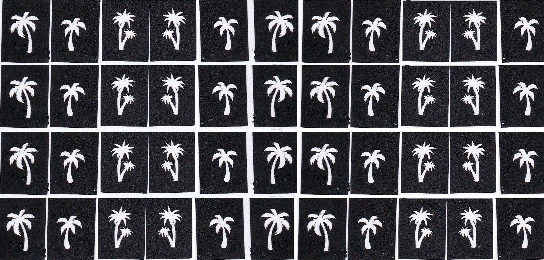 Palm Tree Nail Stencil Collection - Reusable Nail Vinyl Stencils for DIY Nail Art - Perfect for Summer Nails, Beach Vacations & Tropical Themed Manicures
