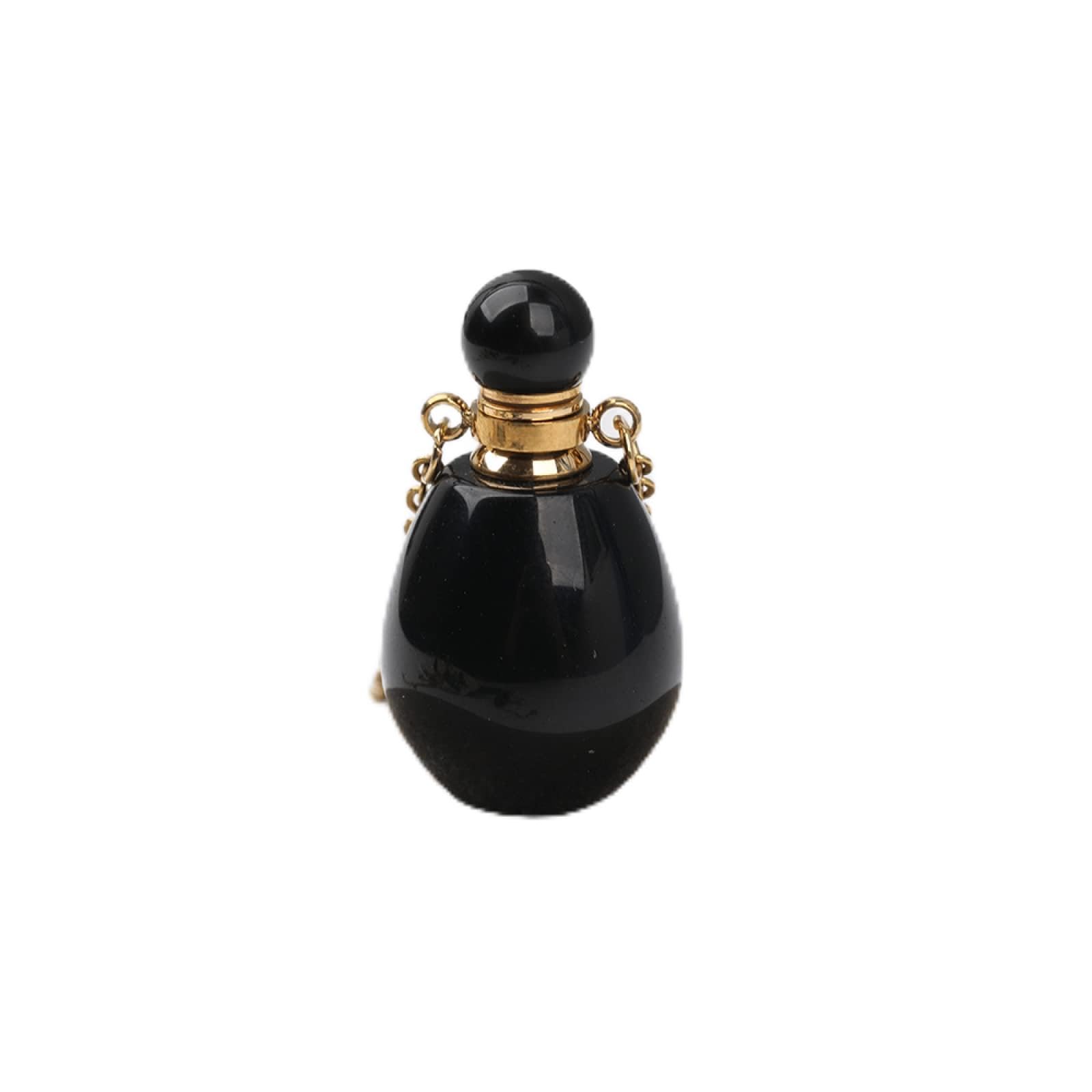 Natural Stone Perfume Bottle Pendant Necklace for Women - White Gold Plated Stainless Steel Jewelry with Aromatherapy Essential Oil Diffuser - Perfect for Daily Wear, Gifts & Meditation Accessories