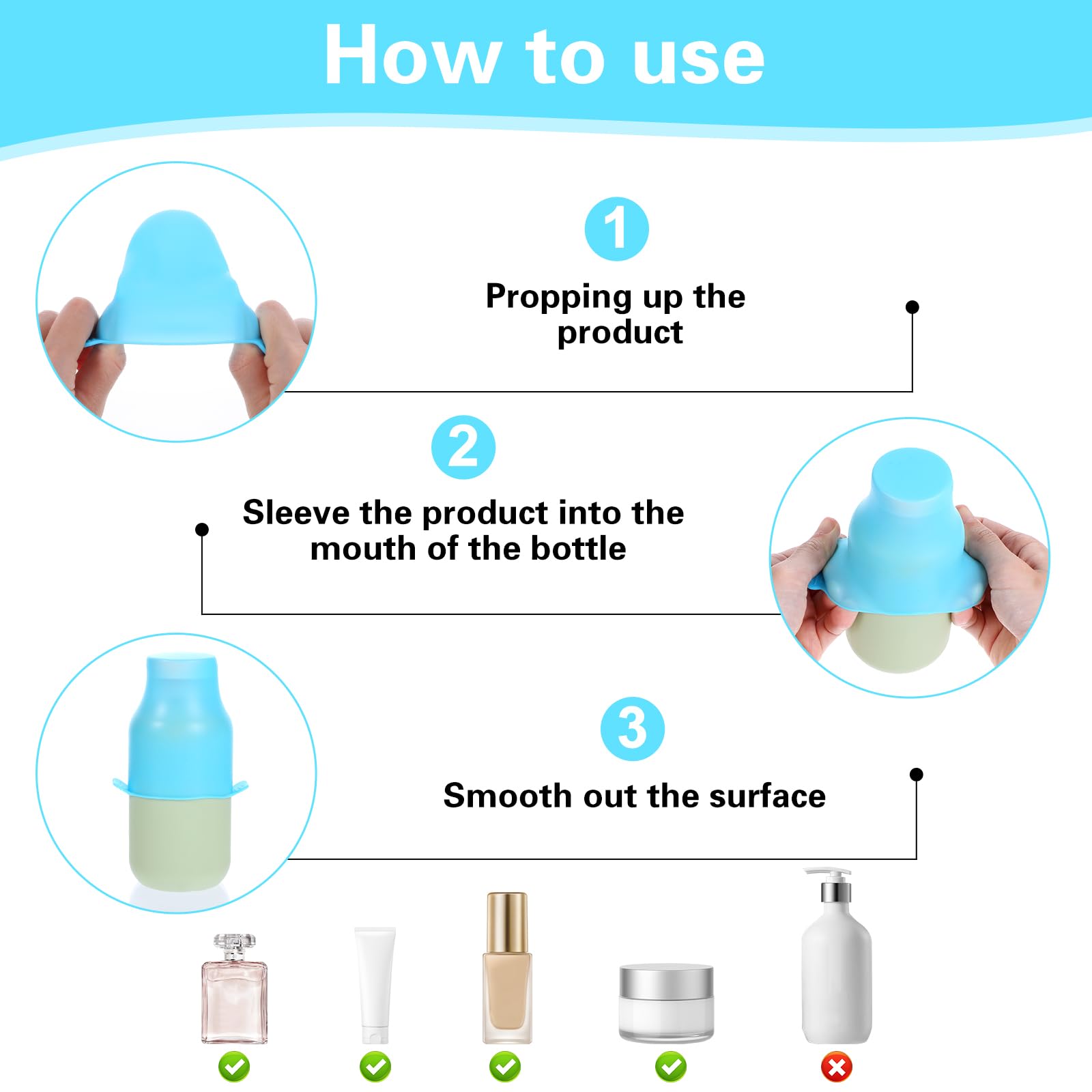 12PCS Silicone Bottle Covers for Travel - Elastic Leak Proof Sleeves for Shampoo, Conditioner & Toiletries | Reusable Travel Essentials for Toiletry Bottles | Perfect for Airplane, Camping & Gym Use