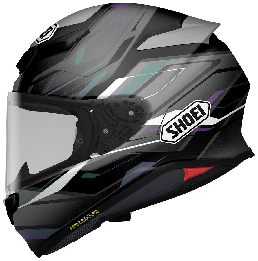 Shoei RF 1400 Full Face Motorcycle Helmet - Capriccio Black/Gray - DOT & ECE Certified - Lightweight & Aerodynamic Design for Street Biking & Commuting