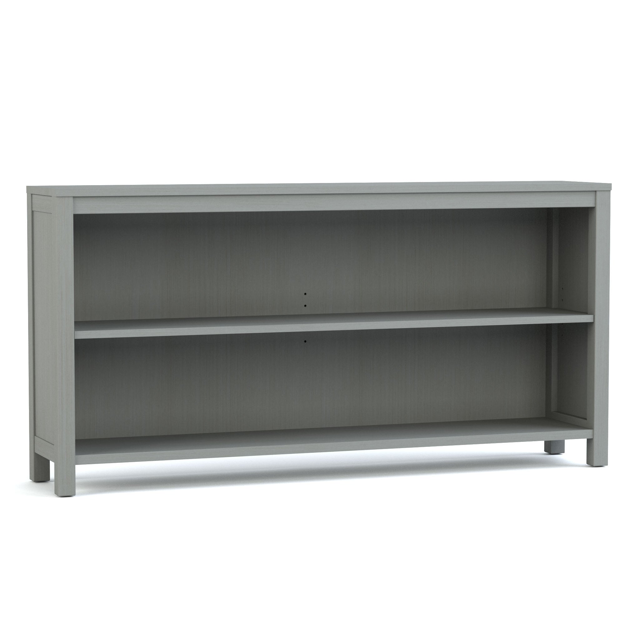 Origins 60 Inch Low Bookcase - Modern Wood Bookshelf for Living Room, Bedroom, or Office Storage - Perfect for Organizing Books, Decor, and Essentials