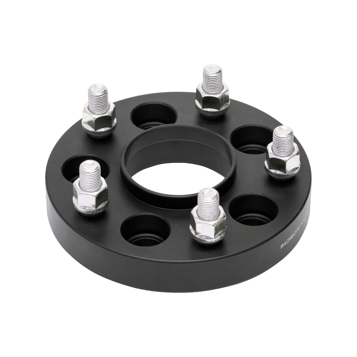 VLAOSCHI 1 Inch Black Forged 5x4.5 Hubcentric Wheel Spacers (25mm) with 14x1.5 Studs & 70.5mm Hub Bore - Compatible with Ford Mustang 2015-2024 & Explorer 2020-2024 - Pack of 2 - Perfect for Enhanced Stance, Improved Handling & Custom Wheel Fitment