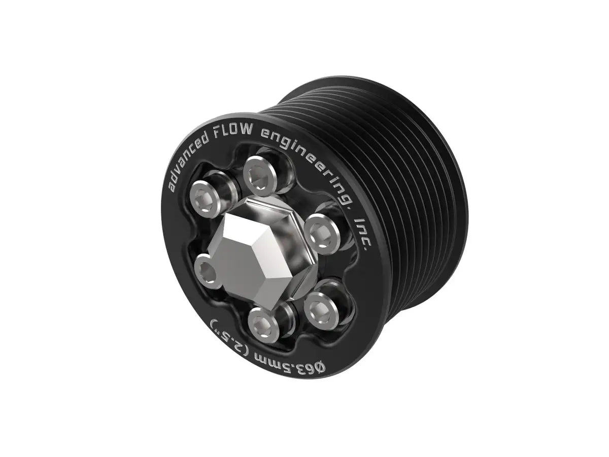AFE Supercharger Power Pulley Kit (2.50 IN Hub) for Dodge Challenger & Charger 6.2L Hellcat 2015-2023 - Boost Performance & Horsepower for Drag Racing & Street Driving
