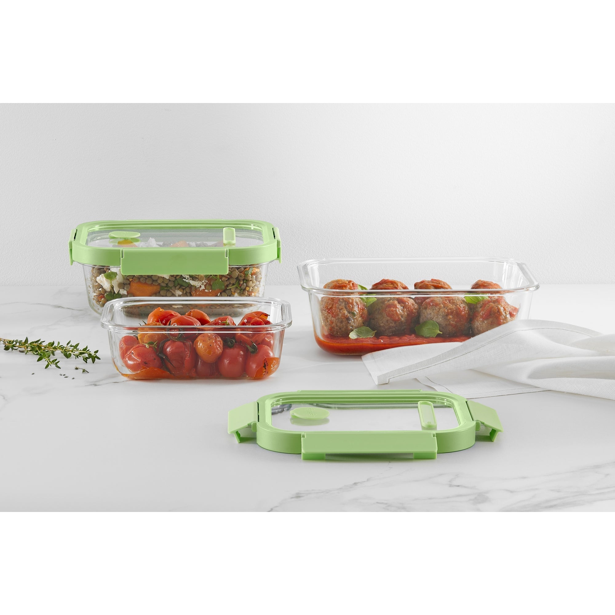 Leakproof Glass Food Storage Container - 640ml Rectangular BPA-Free for Meal Prep, Leftovers & Pantry Organization | Microwave & Dishwasher Safe