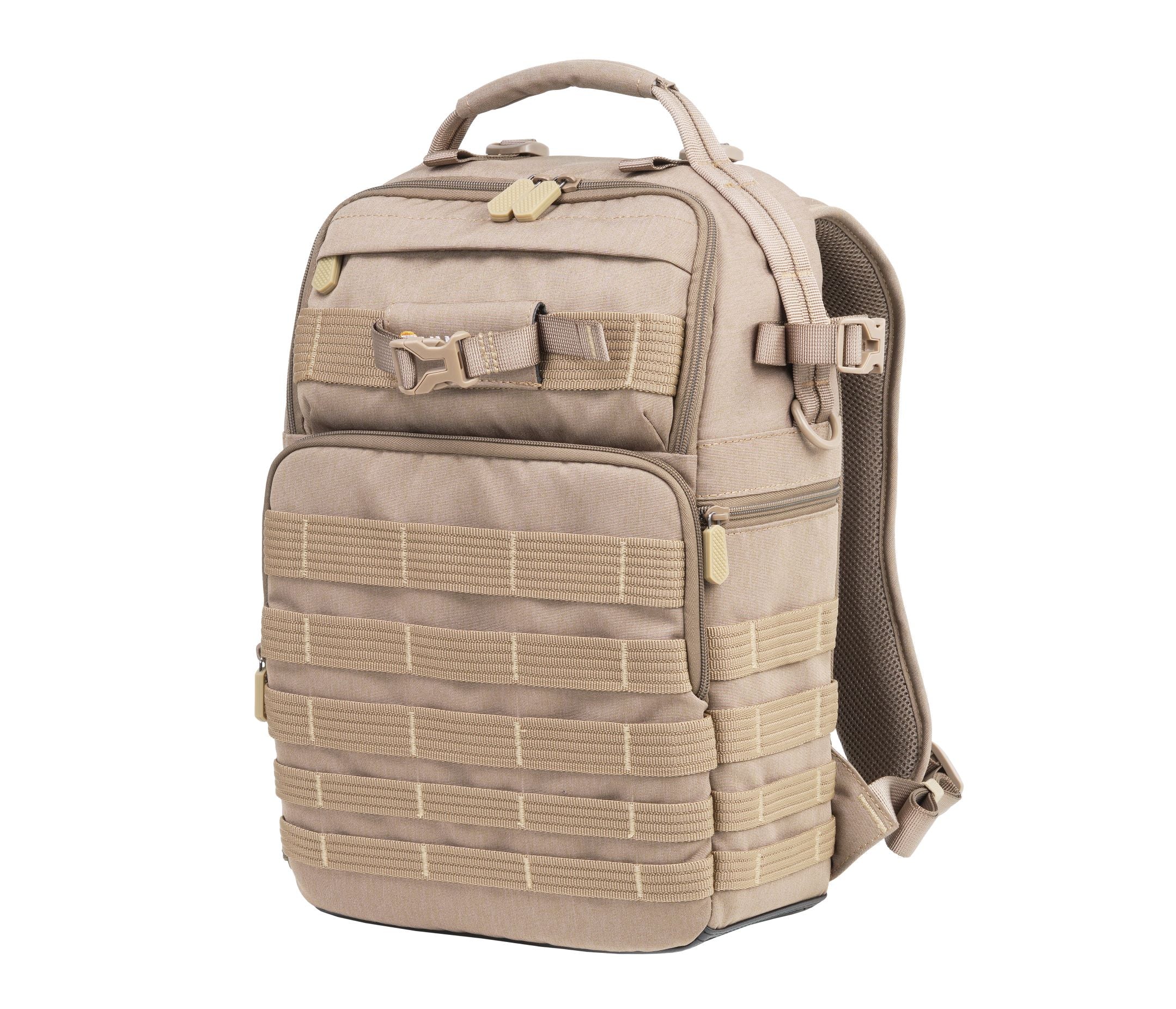 VEO RANGE T 37M BG Backpack for Travel & Hiking - Lightweight Water-Resistant Laptop Backpack with USB Charging Port, Beige - Perfect for Commuting, School & Outdoor Adventures