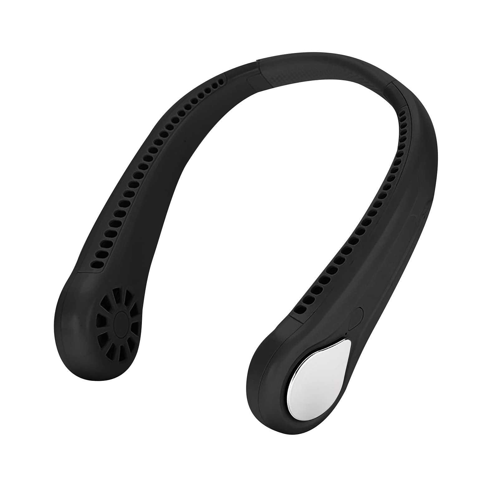 Portable Hands-Free Bladeless Neck Fan with 360° Cooling - USB Rechargeable Personal Fan with 3 Speed Settings, Headphone Design for Outdoor Sports, Travel, Hiking, and Office Use
