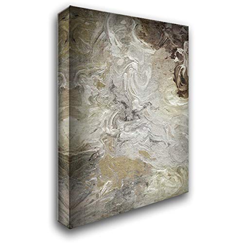 18x24 Gallery Wrapped Canvas Wall Art - Marbled Linen Textured Painting - Ready to Hang Home Decor for Living Room, Bedroom & Office