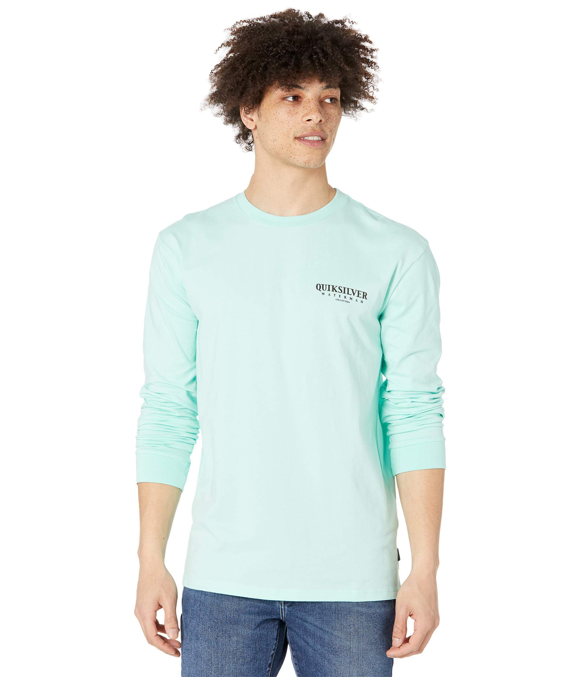 Quiksilver Stay Tuna Long Sleeve T-Shirt for Men - Comfortable Surfing & Casual Wear - Perfect for Beach, Surfing, and Everyday Outfits