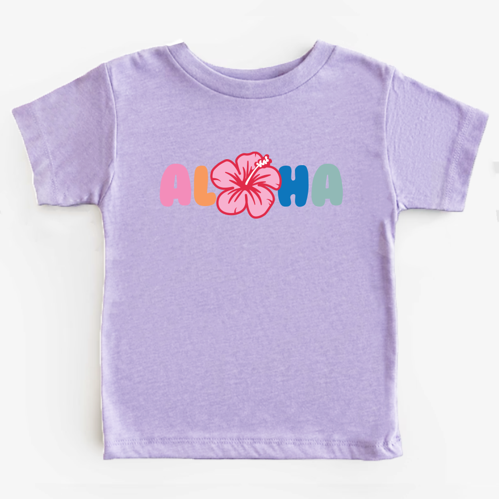 Aloha Kids Graphic T-Shirt - Hawaiian Summer Shirt for Boys & Girls - Perfect for Beach Vacations & Luau Parties