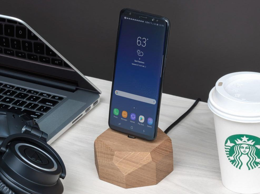 Wireless Charging Dock for iPhone & Android - Fast Qi-Compatible Phone Stand with LED Indicator for Home, Office & Car Use