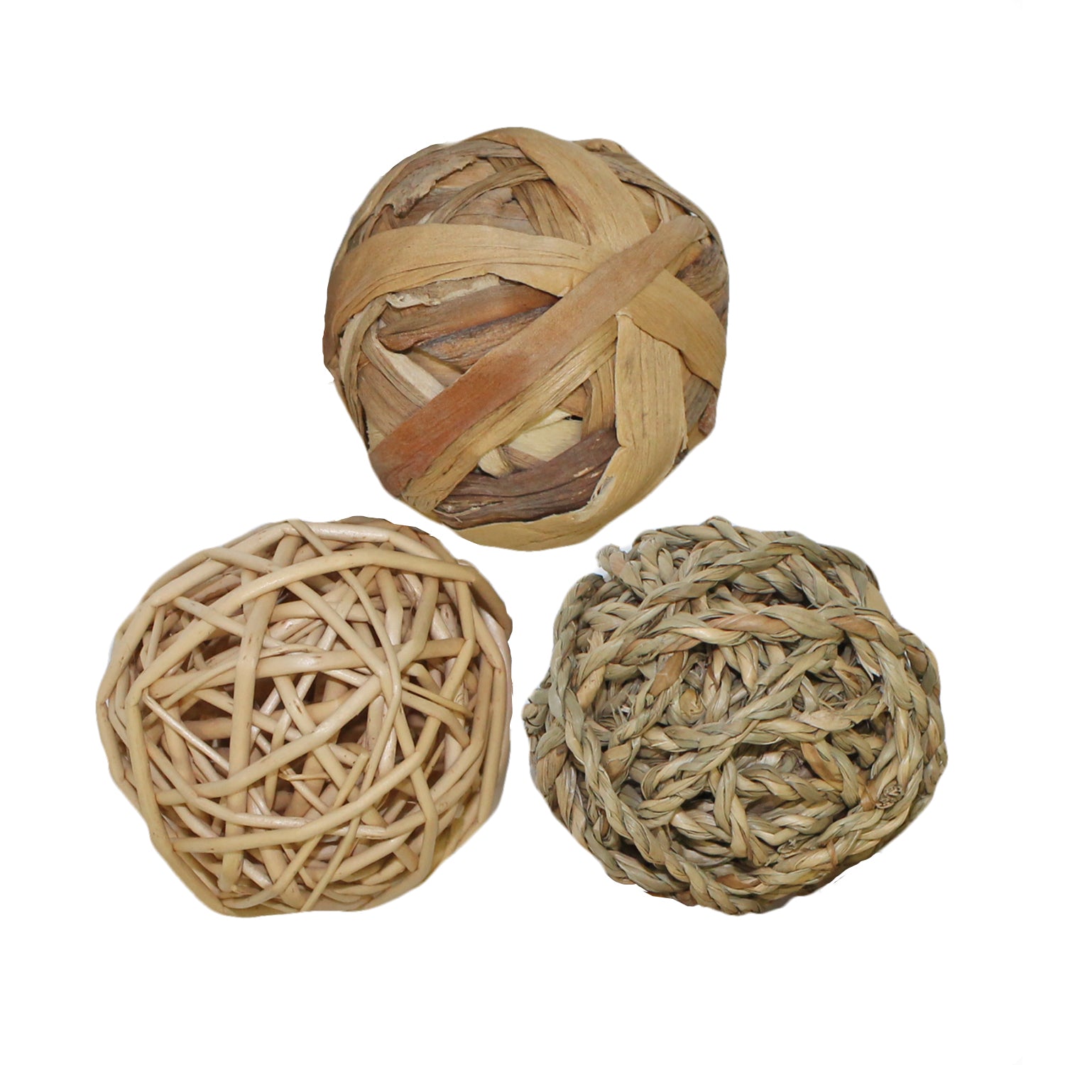 Premium Grass Ball Trio Set - Natural Fiber Decorative Balls for Home & Garden Decor - Perfect for Table Centerpieces, Wedding Decorations, and DIY Crafts