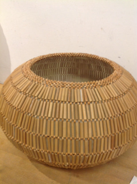 14 Inch Handcrafted Bamboo Vase - Elegant Home Decor for Living Room, Dining Table & Wedding Centerpieces