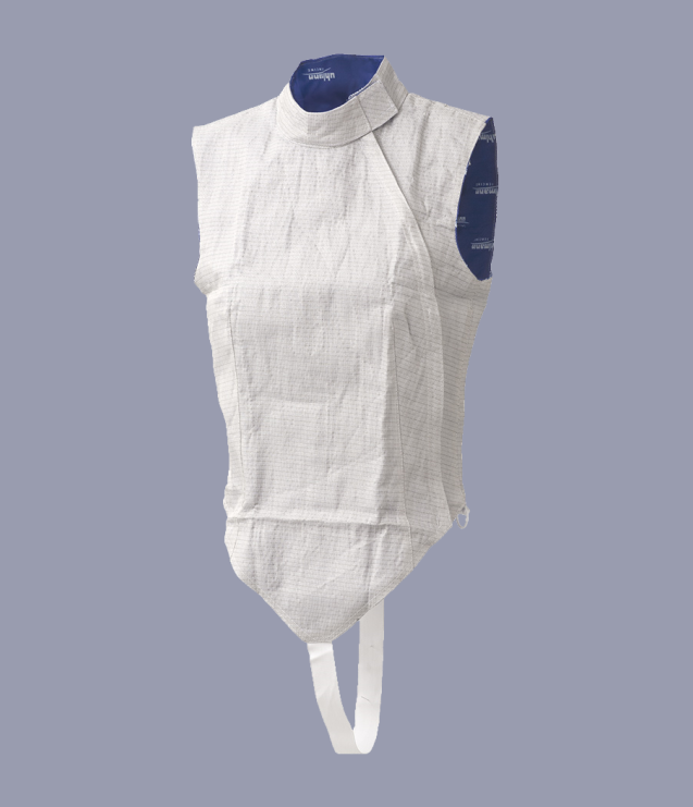 Uhlmann Girls' Front Zip Foil Lamé Fencing Jacket - Lightweight & Durable for Competition & Training