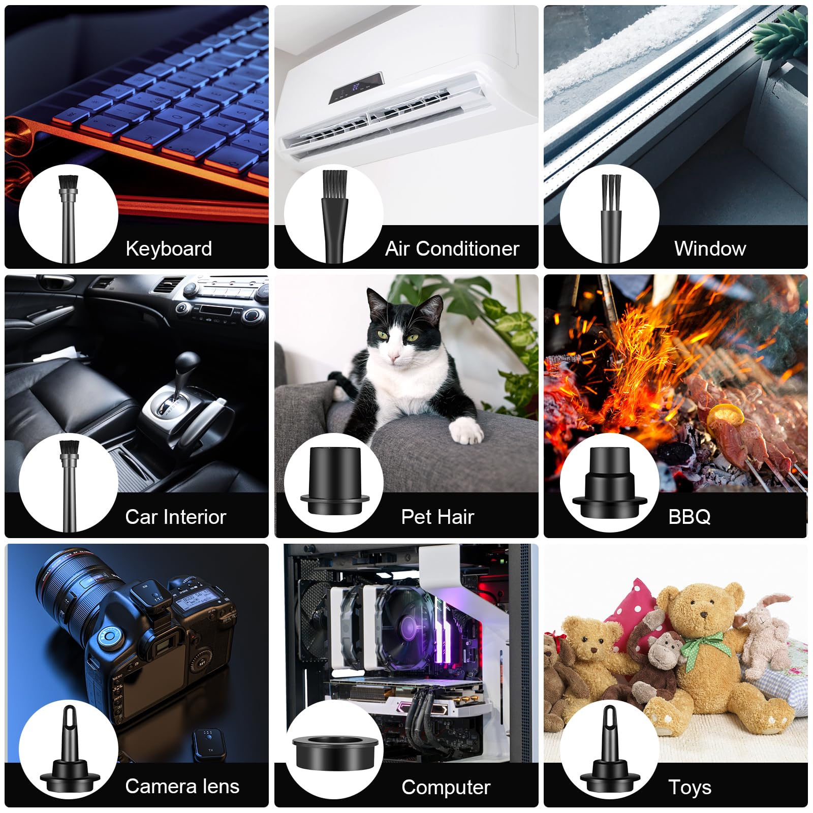Upgraded 106,000 RPM Electric Air Duster - Cordless Keyboard Cleaner with 3 Speeds & LED Screen | Replaces Compressed Air Cans | 7800mAh Battery for Office, PC, Desk & Sofa Cleaning | Perfect for Electronics, Keyboards, Computer Components & Home Dusting