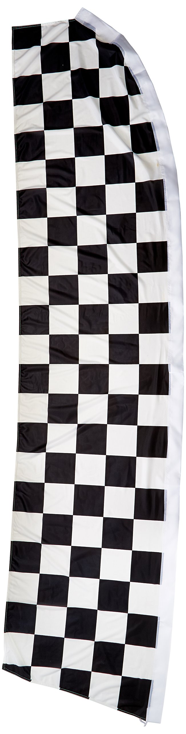 Black & White Checkered Super Flag - 11.5 x 2.5 Feet - Perfect for Racing Events, Car Shows & Home Decor - Durable Polyester Fabric for Indoor/Outdoor Use