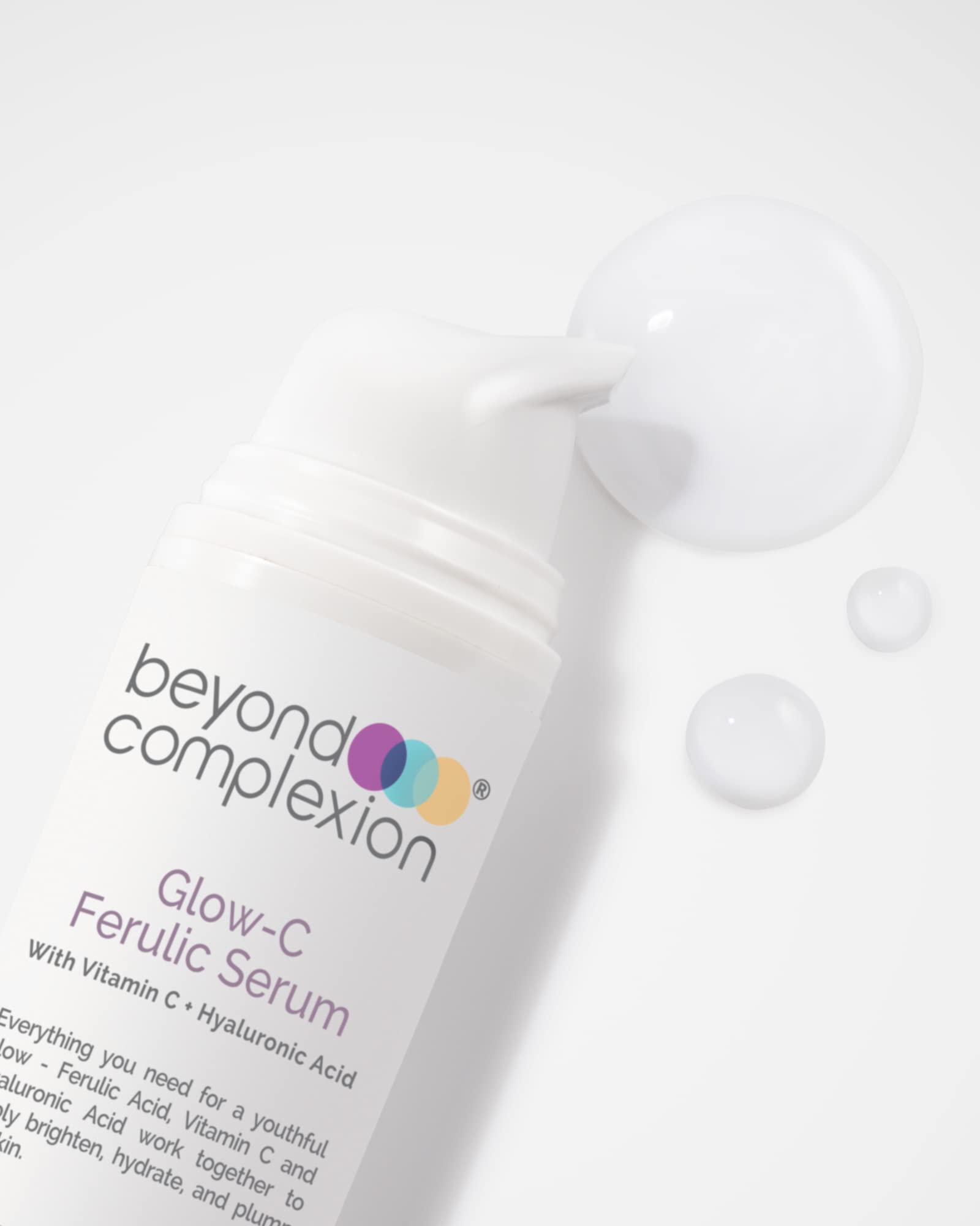 Glow-C Ferulic Serum with Vitamin C & Hyaluronic Acid - Brightening Anti-Aging Face Serum for Dark Spots & Wrinkles - Day & Night Skincare Routine