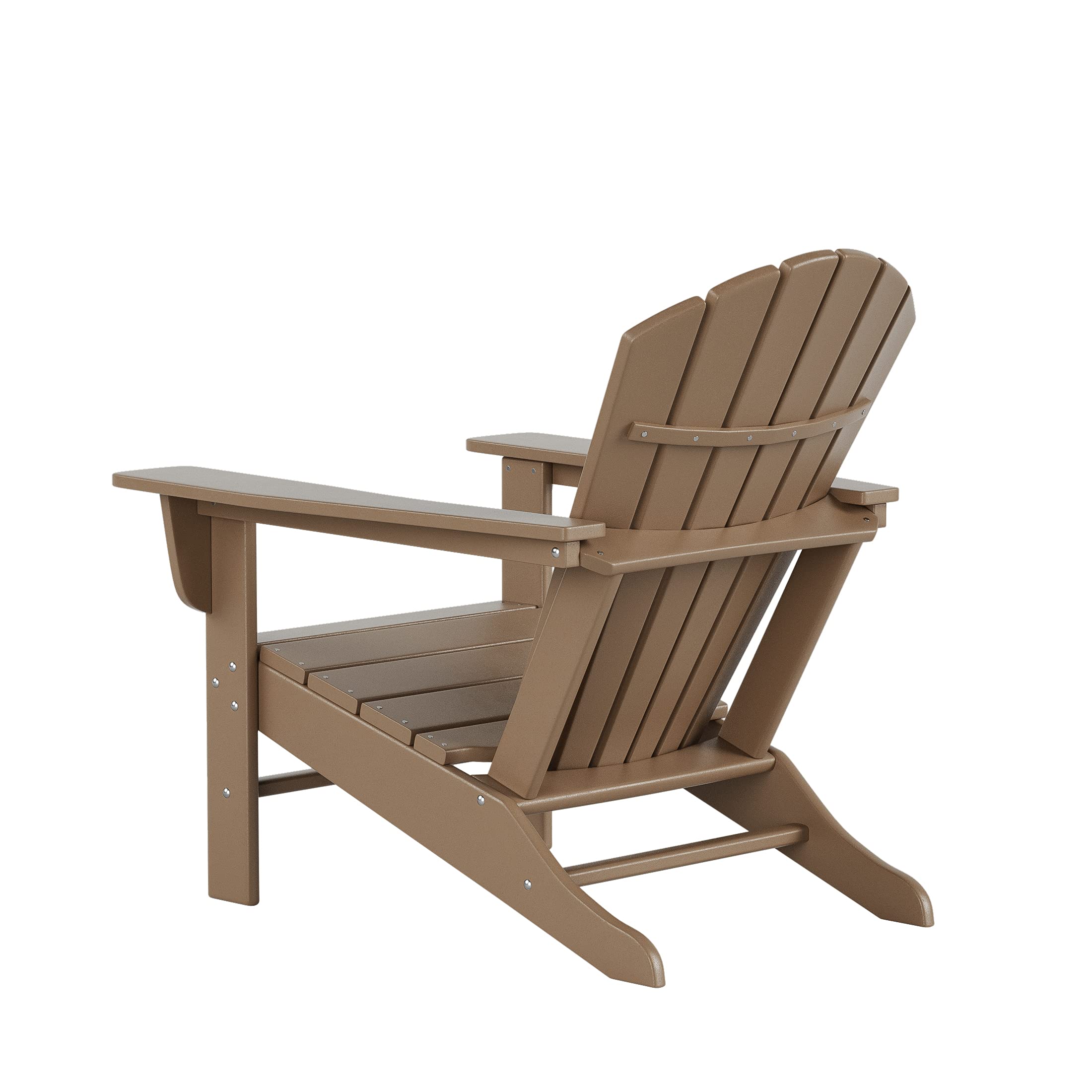 Premium HDPE Outdoor Adirondack Chair with Round Side Table - All-Weather & UV Resistant Patio Furniture Set for Backyard, Garden, Balcony, Porch - Perfect for Relaxing, Sunbathing, and Outdoor Entertaining
