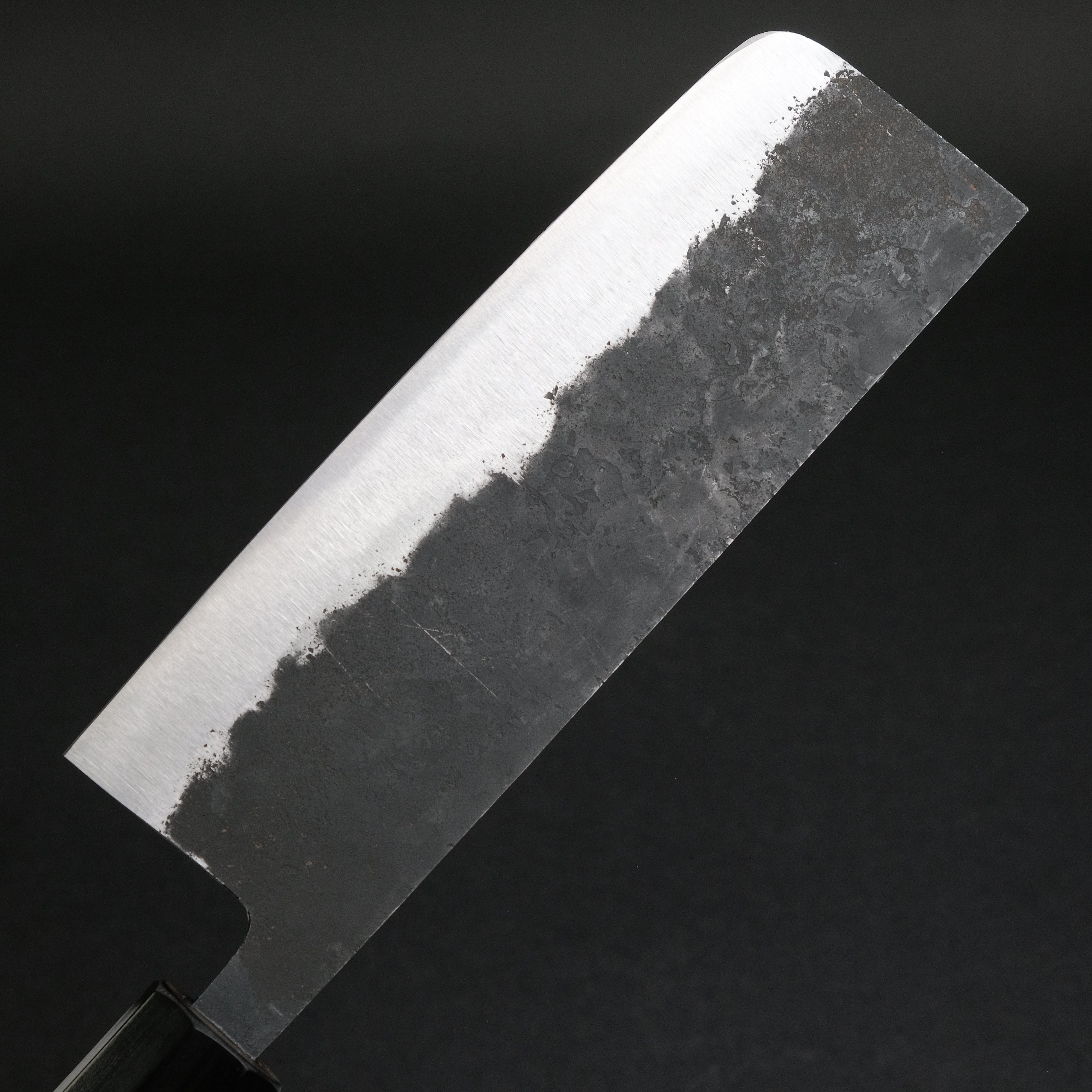 Premium Japanese Nakiri Knife - Morihei Hisamoto Kurouchi White #1 Steel 165mm with Ho Wood Handle - Perfect for Vegetable Chopping, Slicing & Precision Kitchen Tasks