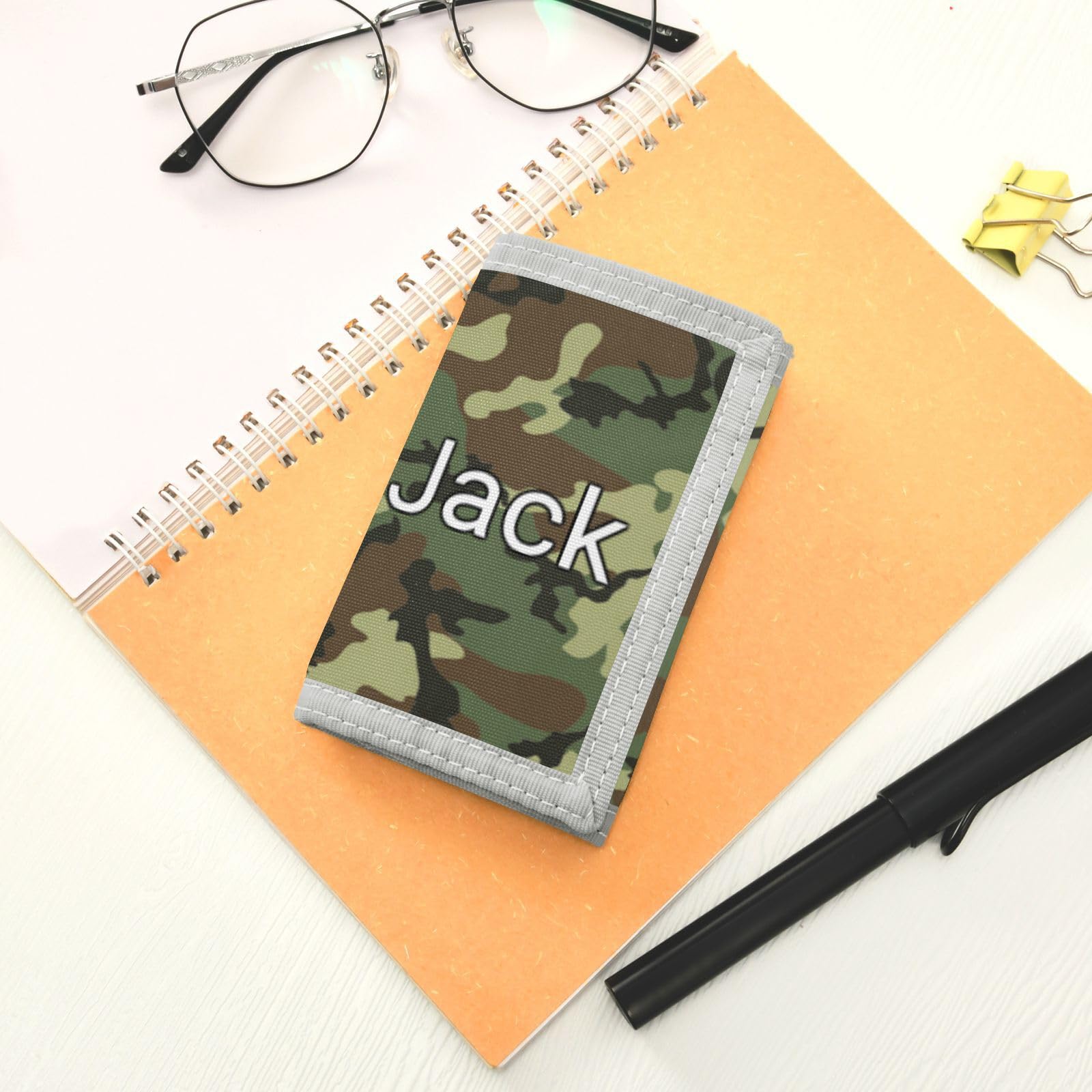 Personalized Kids Wallets for Boys & Girls - Custom Army Camouflage Trifold Wallet for Toddlers & Teens - Engraved Novelty Children's Purse Wallets - Perfect for School, Travel & Everyday Use