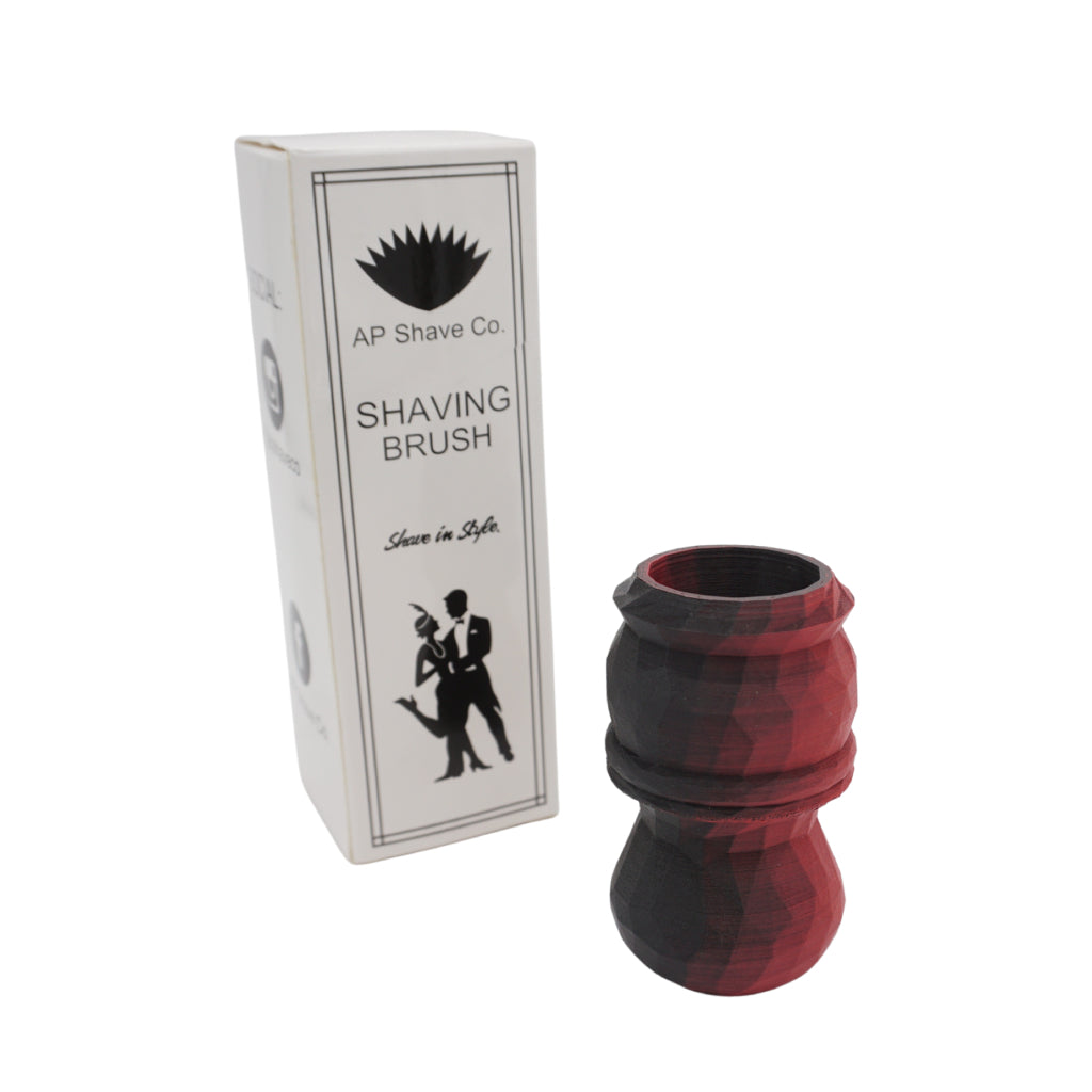 Premium 3D Printed Crimson Shadow Shaving Brush Handle - Fits 24mm 25mm 26mm Knots - Luxury Wet Shaving Accessory for Men's Grooming & Barber Shop Use