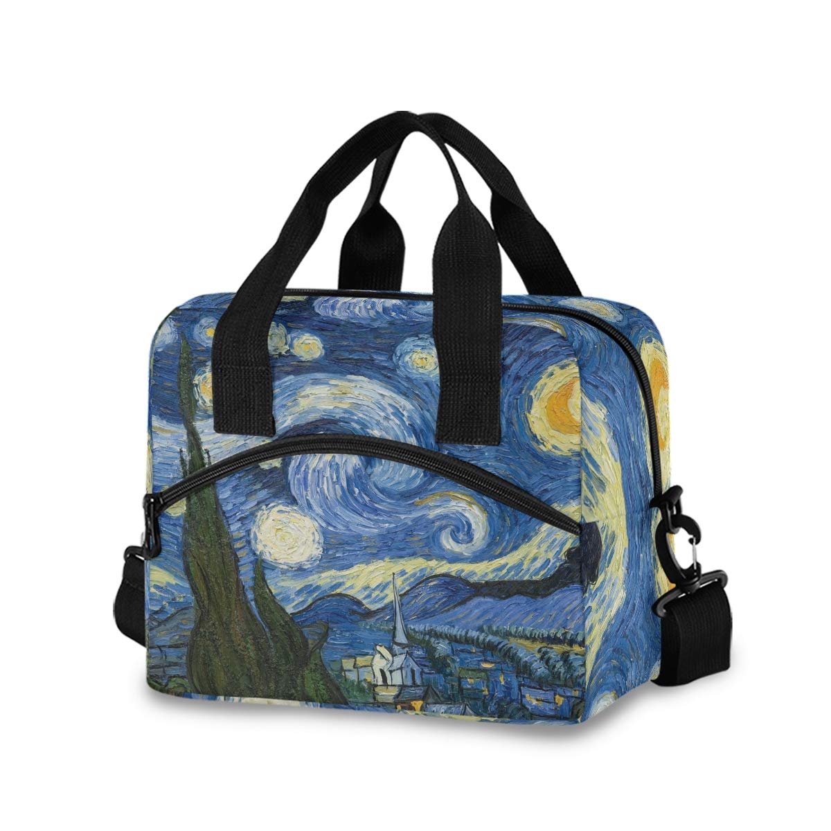 Van Gogh The Starry Night Insulated Lunch Bag - Thermal Tote Cooler for Work, Picnic & Travel - Leakproof Food Container for Women, Men & Kids - Perfect for Office, School & Outdoor Activities