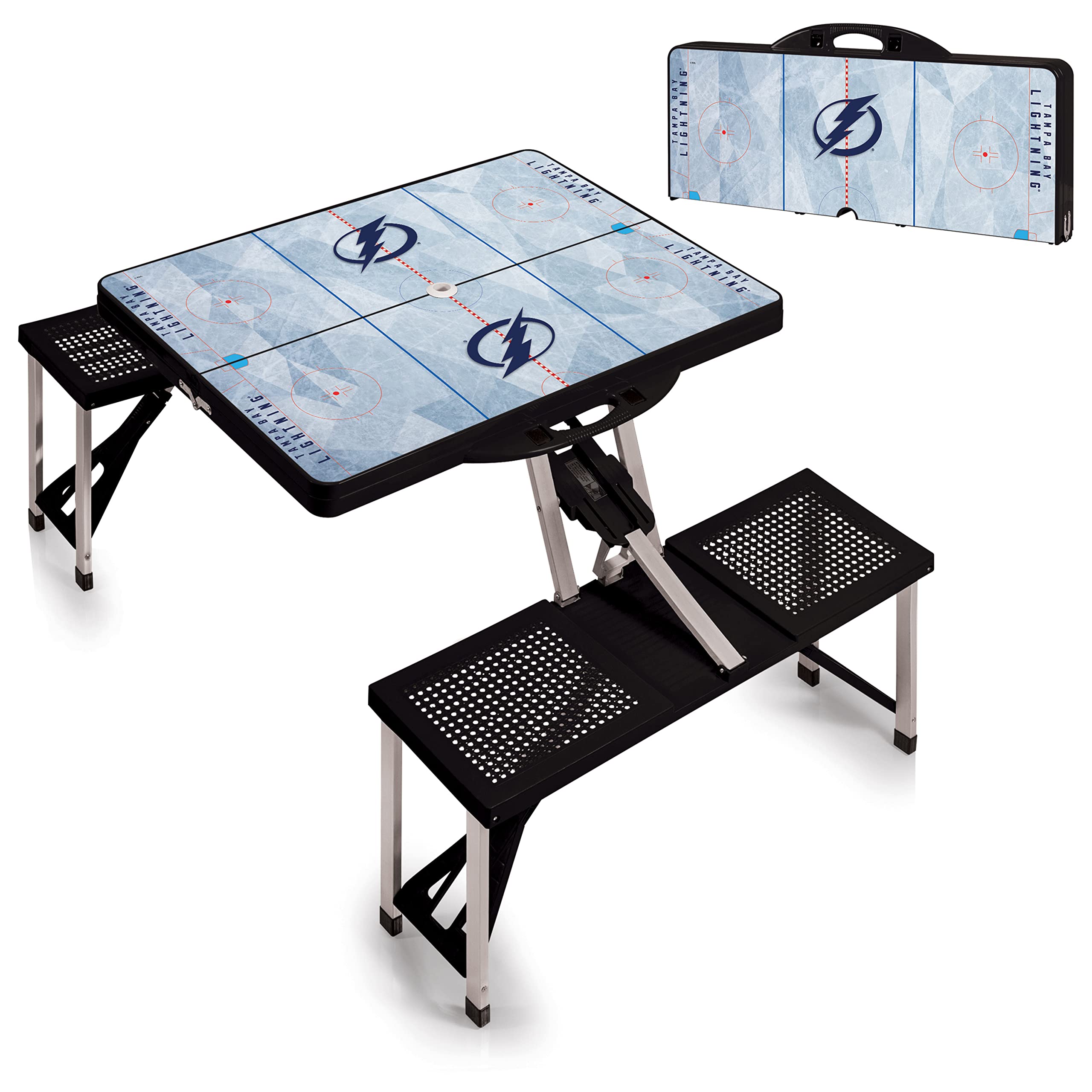 PICNIC TIME NHL Unisex-Adult Portable Folding Picnic Table with Seats - Lightweight Outdoor Dining for Camping, Tailgating & Backyard BBQs