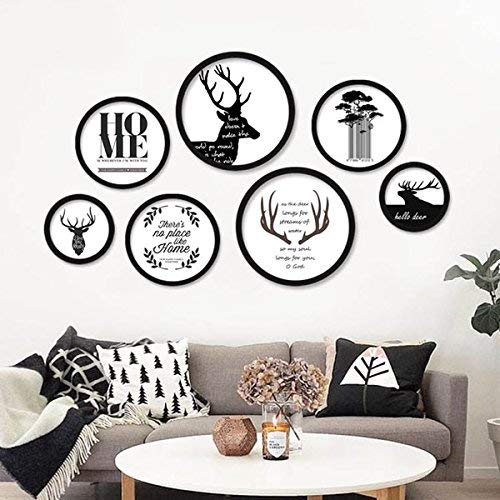 DIYthinker Zimbabwe Country Name Black Art Painting - Wooden Round Frame Wall Decor for Living Room, Bedroom, Office - Unique Home Gift Idea for Travel Lovers & Africa Enthusiasts