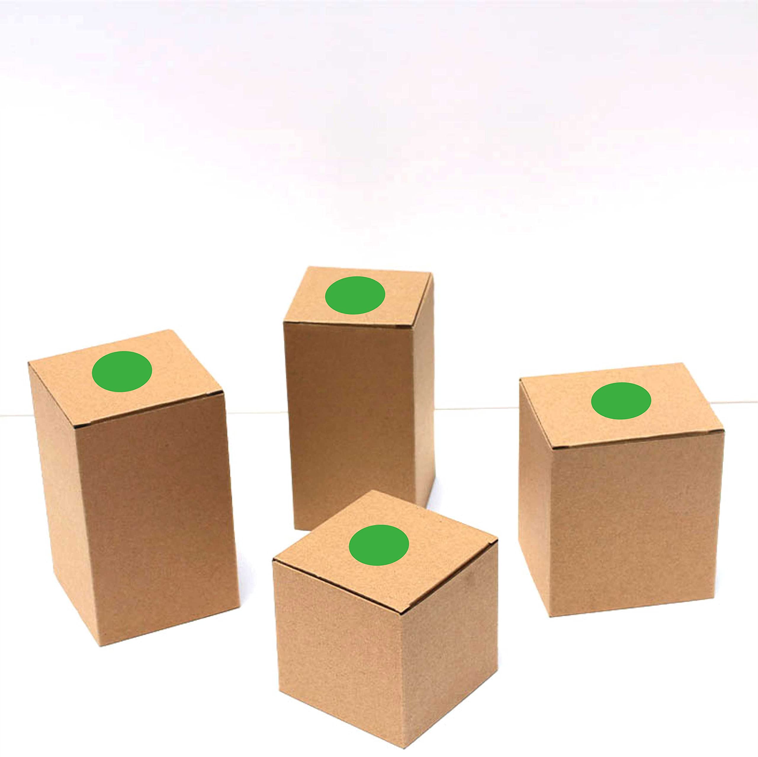 PARLAIM 1/2 Inch Round Permanent Adhesive Color-Code Dot Stickers - 1000 Green Circle Labels with Dispenser Box for Office Organization, Inventory Management & Color Coding