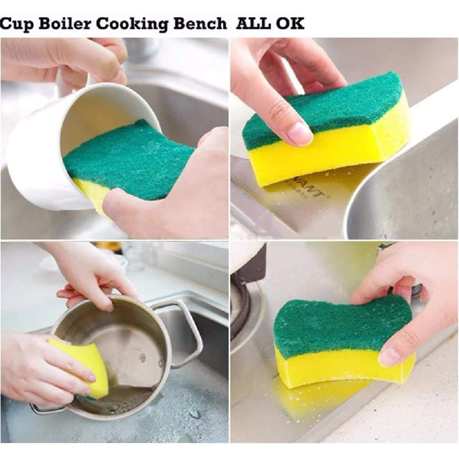 Eco-Friendly Non-Scratch Kitchen Cleaning Sponges - 20 Pack Dish Scrub Sponges for Pots, Pans & Dishes | Gentle on Cookware & Perfect for Daily Dishwashing