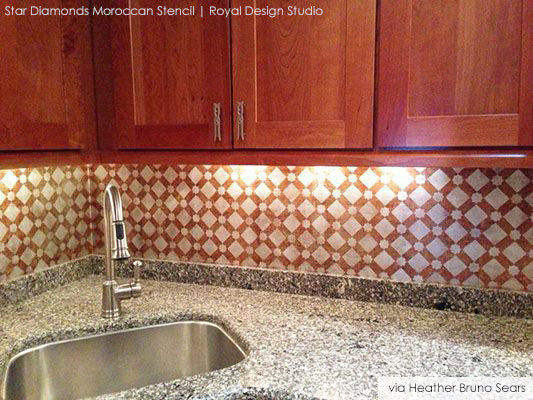 Star Diamonds Moroccan Craft Stencil - Premium DIY Art Template for Home Decor, Wall Painting & Henna Designs | Perfect for Wedding, Festival & Boho Style Projects