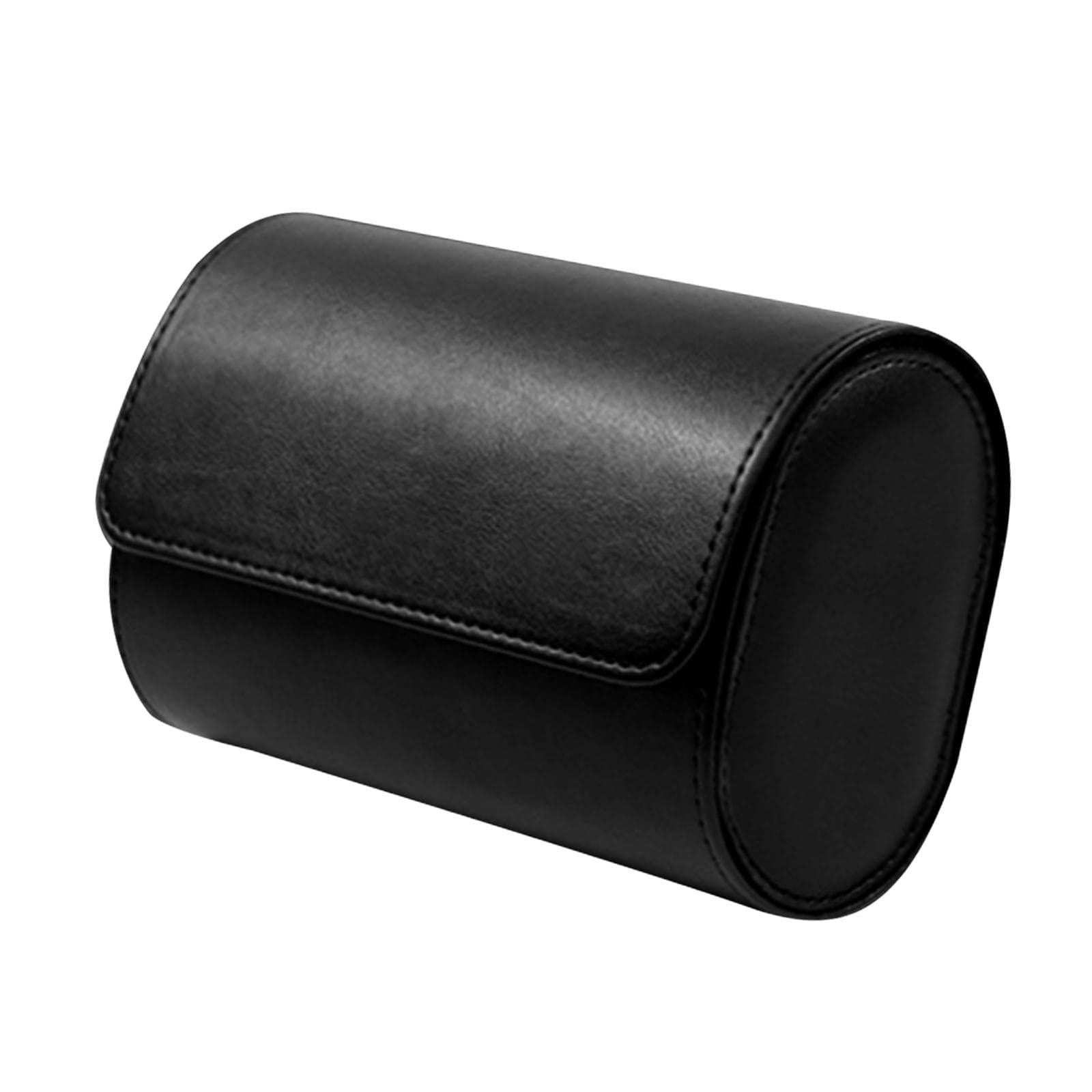 **SunniMix 2-Slot Portable Watch Roll Case - PU Leather Travel Pouch for Men & Women - Jewelry & Wristwatch Storage Organizer - Perfect for Travel, Gifts & Display (Black)**
