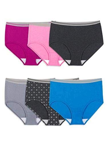 Fruit of the Loom Women's Plus Size Cotton Underwear Briefs - Soft Comfort Fit for Me Assorted Colors (Pack of 12) | Perfect for Everyday Wear & Lounge Comfort