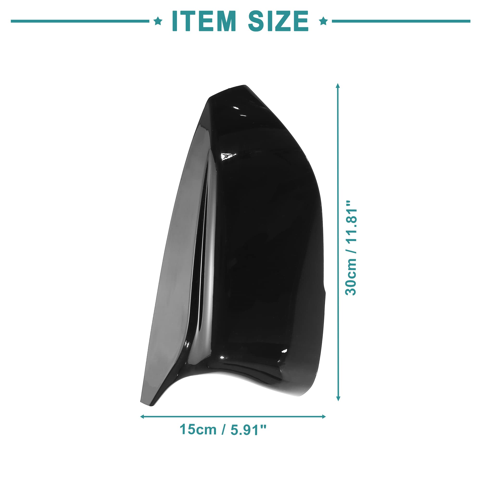 ACROPIX Gloss Black Rear View Mirror Covers for Infiniti Q50 (2-Pack) - Perfect Fit, Easy Installation, Enhanced Style & Protection for Your Car Interior