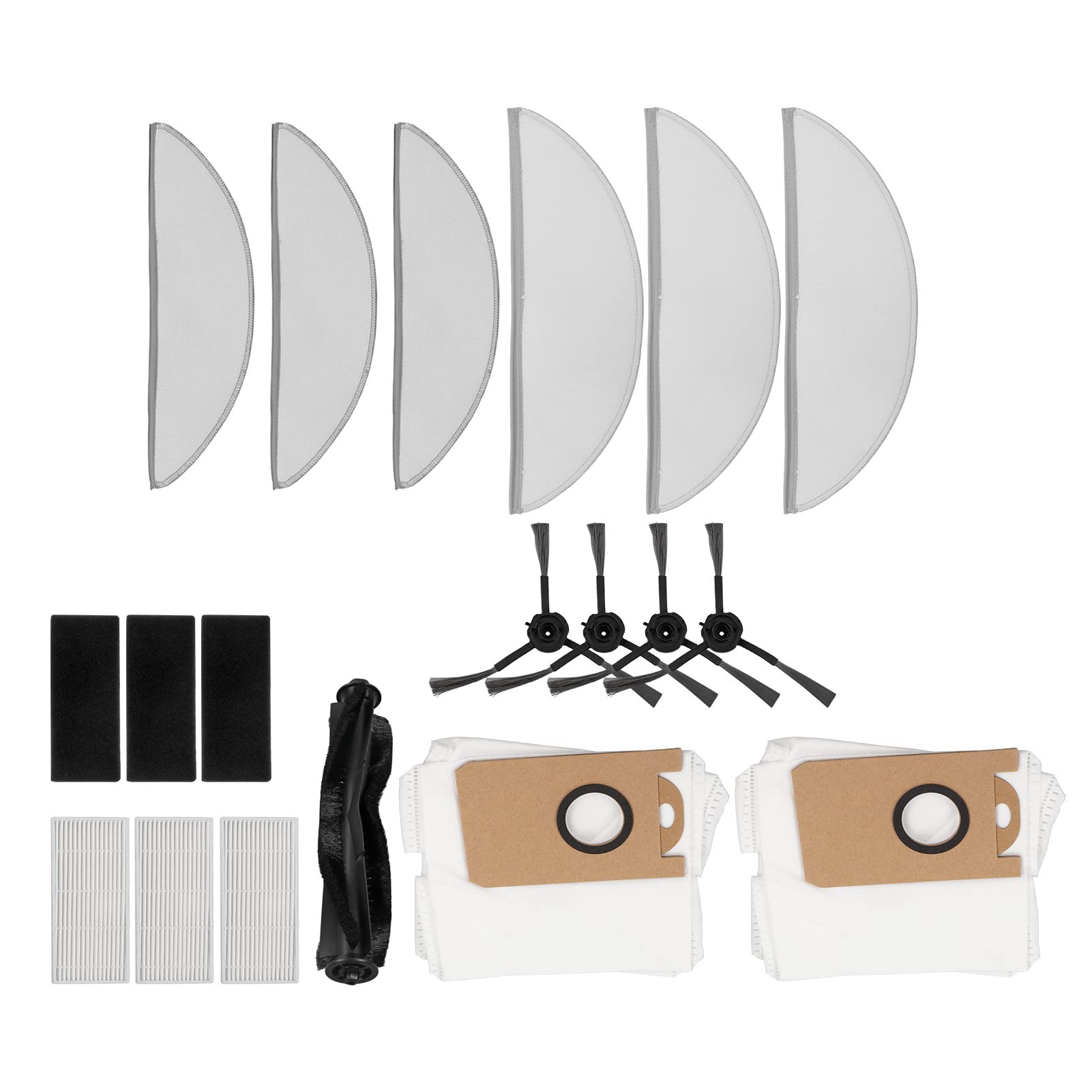 R1 Vacuum Replacement Kit - 4 Brushes, 3 Filters, 1 Roller - for Home Cleaning