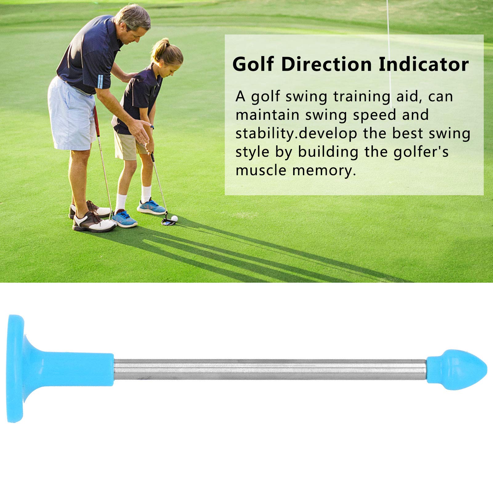 Golf Swing Corrector Training Aid - Adjustable Swing Trainer for Indoor & Outdoor Practice - Improve Accuracy & Consistency - Perfect for Home, Backyard & Driving Range (Blue)