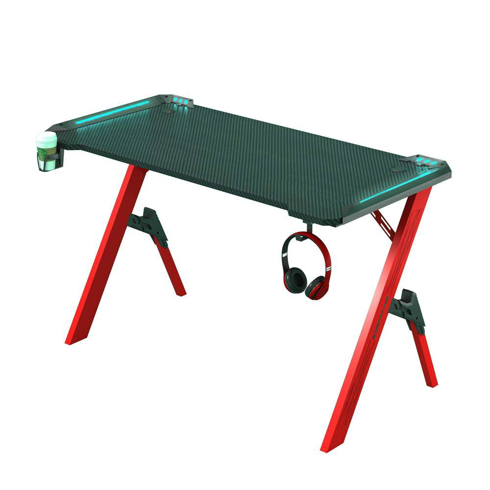 120cm Gaming Desk with K-Shaped Legs - Ergonomic PC Computer Desk for Home & Office, Racing Style Design - Perfect for Gaming, Work & Study Setup