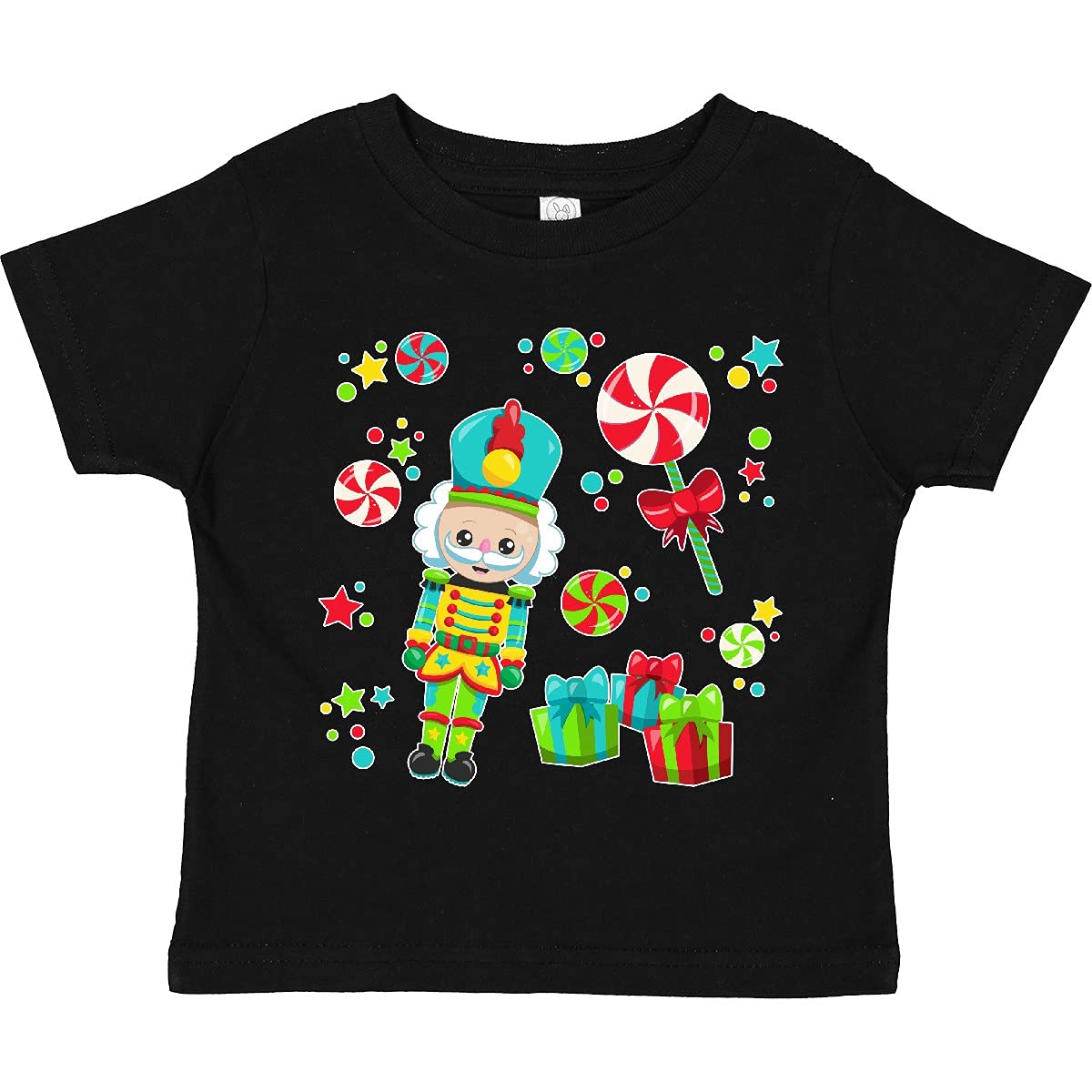 Festive Holiday Nutcracker & Candy Christmas Toddler T-Shirt | Cute Kids Christmas Outfit for Parties & Family Photos