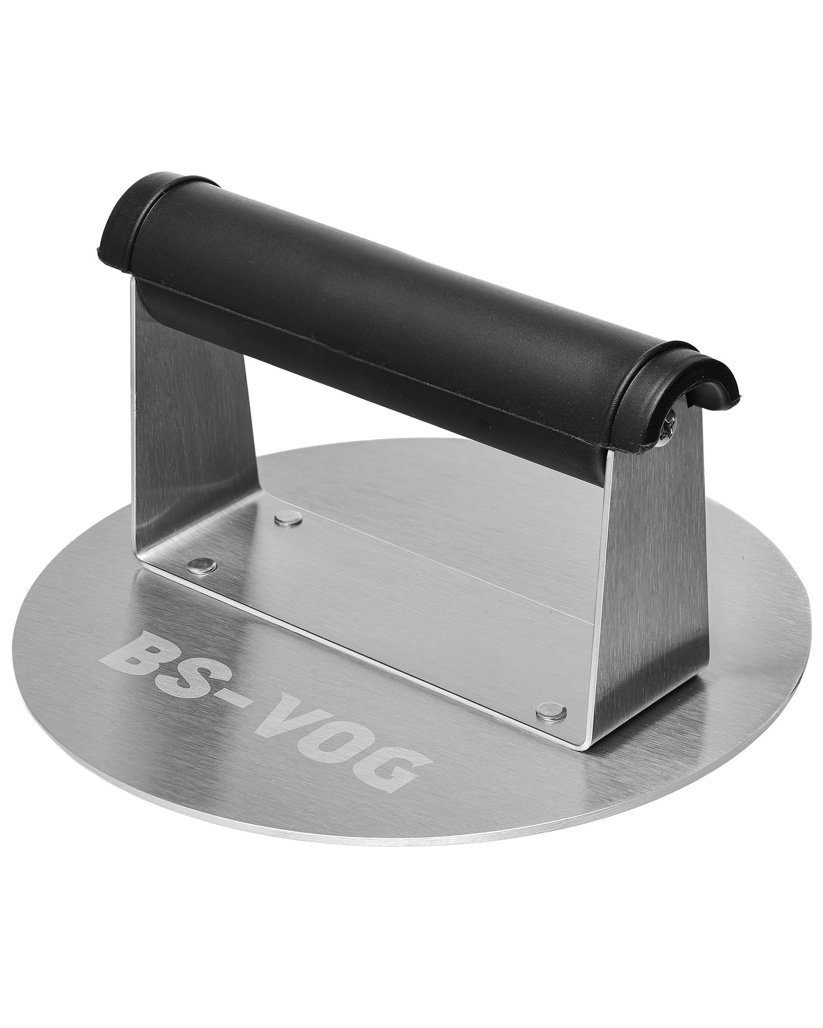 Stainless Steel Burger Press 6.3 Inch - Non-Stick Hamburger Patty Maker with Heat-Resistant Handle - Perfect for Griddle, BBQ, Steak & Meat - Great Kitchen Gift for Home Chefs & Outdoor Cooking Enthusiasts