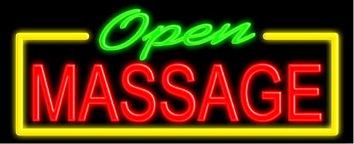 Massage Glass Neon Sign #10574 - Handmade in USA | Perfect for Spa, Salon & Relaxation Room Decor