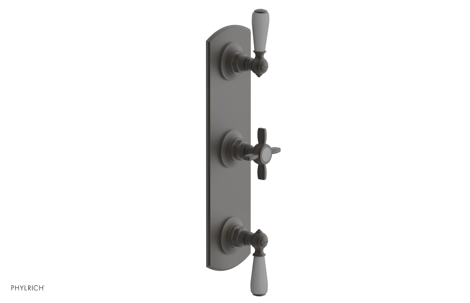 Jamestown Thermostatic Shower Valve with Dual Volume Control - Grey Accents (Model 4-740) for Bathroom & Spa Renovation