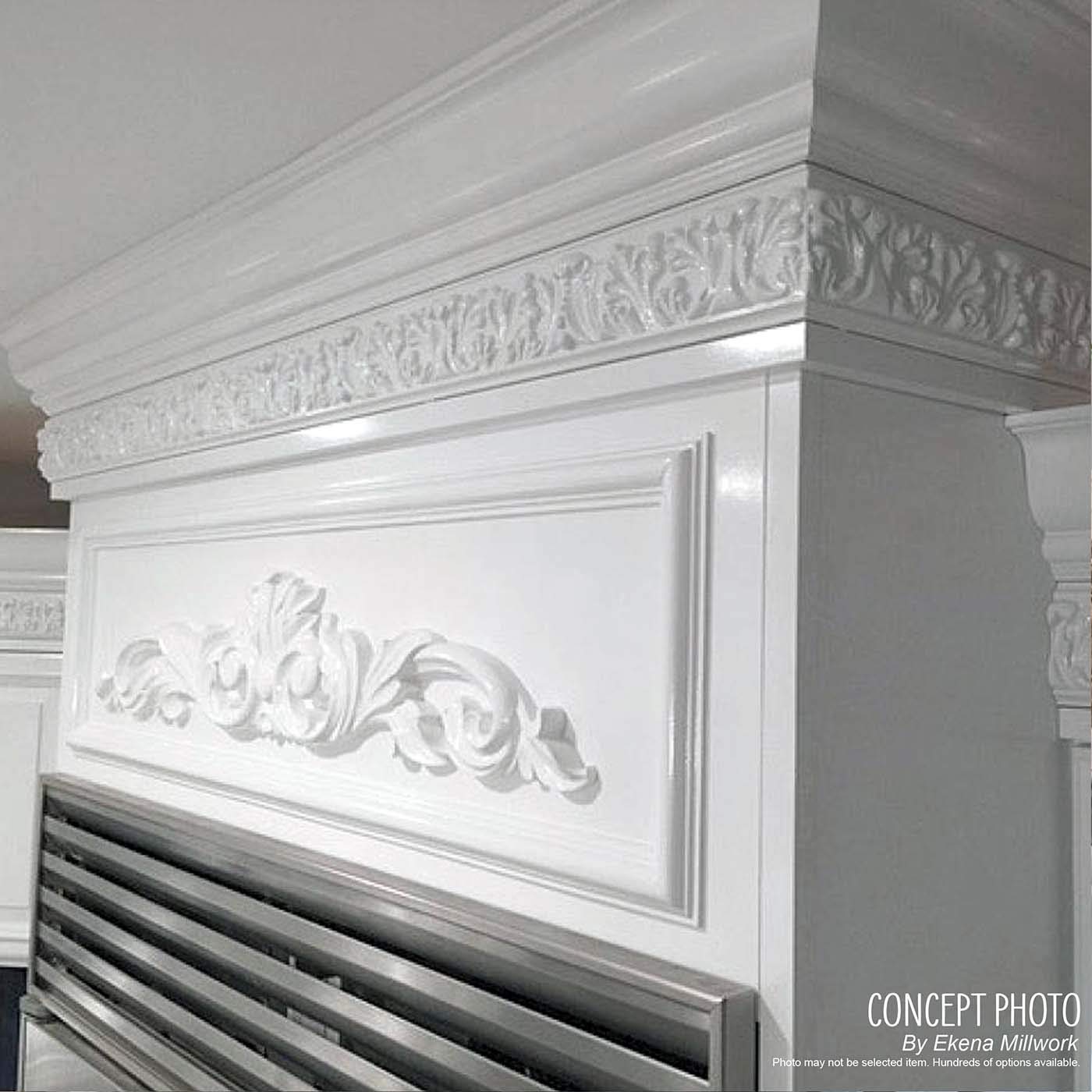 Ekena Millwork MLD02X00KE-CASE-8 Kent Running Flower Panel Moulding - 2 1/8