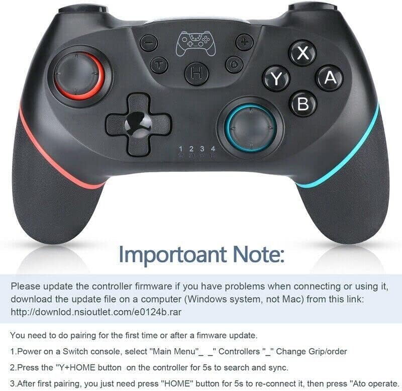 **Lyyes Wireless Pro Controller Joystick for Nintendo Switch - 2 Pack, Ergonomic Design with Dual Vibration & Motion Controls - Perfect for Gaming at Home or On-the-Go**